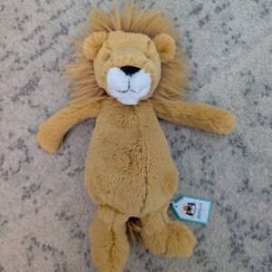 Jellycat Bashful Lion Stuffed Animal, Medium 12 inches - NWT